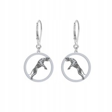 Orecchini cane bandog argento