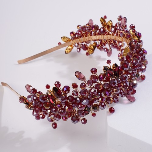 Cerchietto cristallo vino