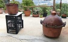 ALAMBICCO IN RAME DA 50 LITRI FATTO A MANO CON SERPENTINA COMPLETO FUNZIONANTE 