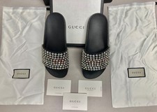 Gucci sandalo N°38 con cristalli di Swarovsky. Nuovo e originale Gucci. 