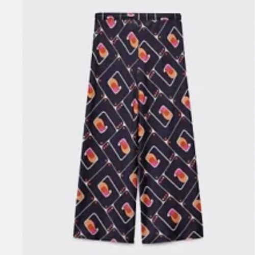 Zara geometric print trousers - zara,
