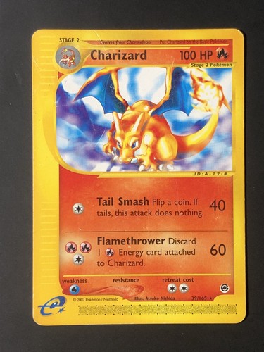 Carta pokemon charizard 165 - carta,