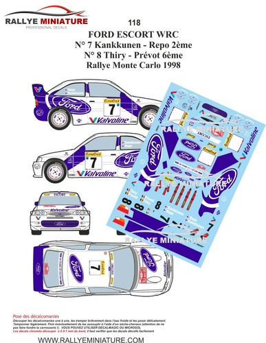 Decals ref 0118 ford - 1/43,