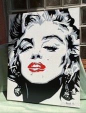 Marylin Monroe Su Tela Dipinto A Mano