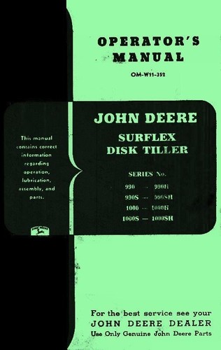 John deere surflex disk - deere,