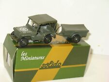 SOLIDO, Jeep Willys Militare Americana Con Rimorchio Coperto