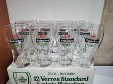 Heineken set 12 bicchieri in vetro nuovo con scatola