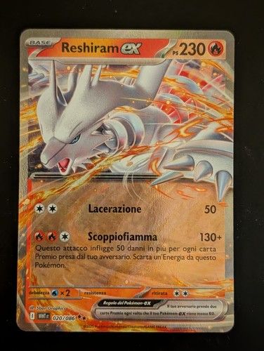 Carta pokemon reshiram - carta,