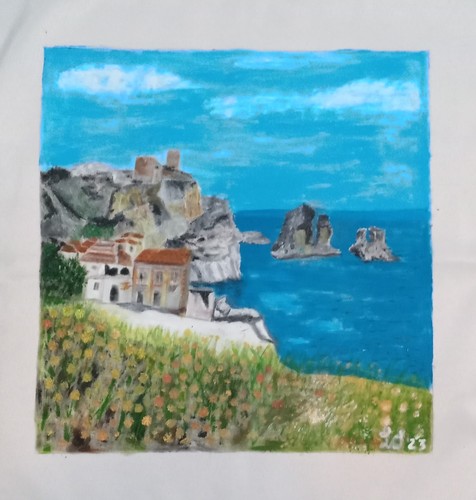Arazzo dipinto - arazzo,