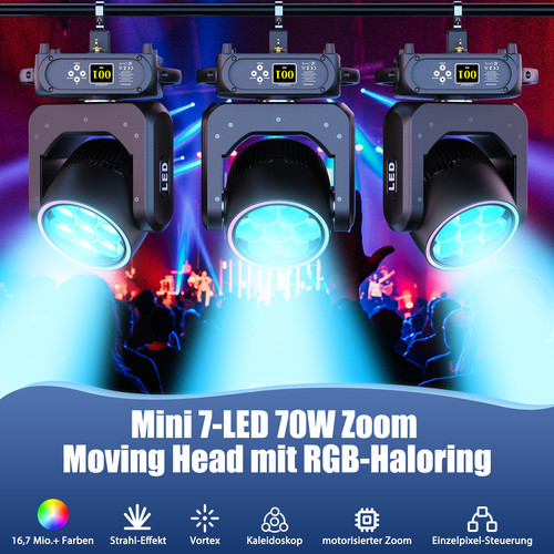 7x70w moving head - moving, led