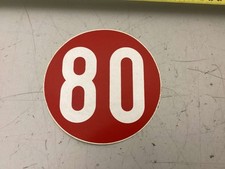adesivo vintage velocità 80 km/h auto moto autocarro camion  