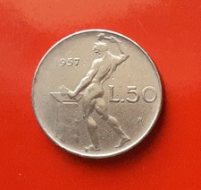 50 LIRE 1957 ERRORE - ECCESSO