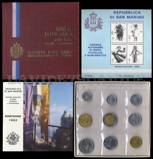SAN MARINO - SERIE MONETE DIVISIONALE IN LIRE ANNO 1985 - LOTTA ALLA DROGA
