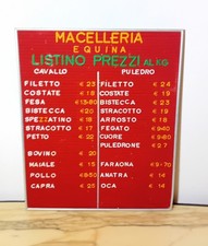 Tabella Listino Prezzi