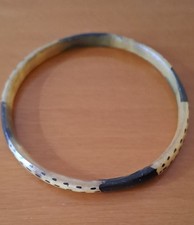 Bracciale Osso Rigido Osso Artigianato Africano Vintage Anni 80
