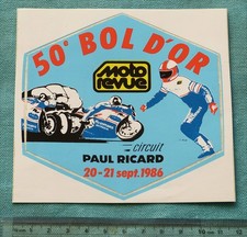 50th Bol d’Or moto Le Castellet 1986 Moto Revue sticker motorcycle endurance