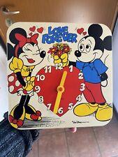 OROLOGIO DISNEY VINTAGE RARO TOPOLINO MINNIE MICKEY MOUSE PARETE