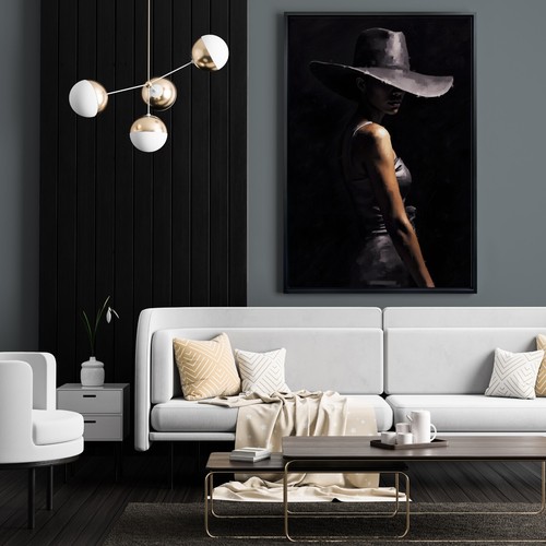 Elegante arte donna nera moda - nera,,