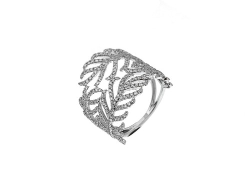 Anello oro bianco 18kt con - in,
