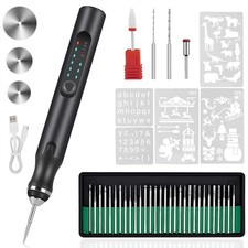 Penna Incisione Elettrica Ricaricabile USB, 37 Bit Incisore Senza Fili per Gioielli