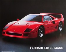 FERRARI F40 LE MANS  - POSTER