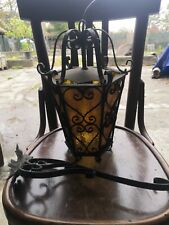 Antica lanterna Lampione in ferro battuto. 