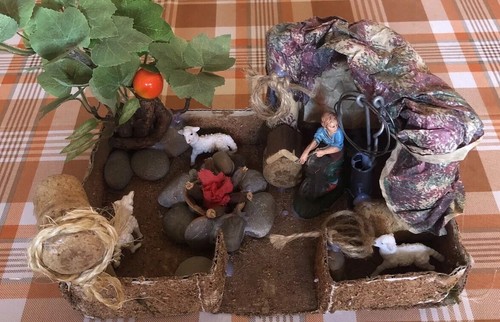 Presepe artigianale cartone - presepe,