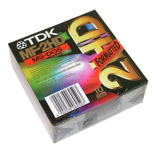 Floppy disk tdk - mf-2hd, 10