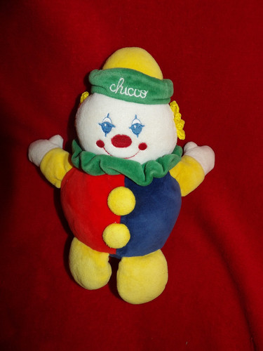 Doudou peluche chicco clown - peluche,