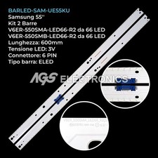 KIT 2 BARRE STRIP 66 LED TV