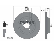 2 pz Disco freno PRO TEXTAR