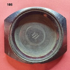 cassa orologio timex 33,5 x 37,4 mm watch old case back stainless steel vintage