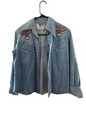 Vintage Denim Shirt Beaded