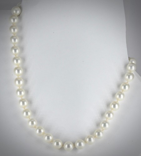 Collana perle finte bianche - collana, di