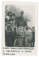 Carnevale 1927 UDINE Mascherata studentesca - Carro *Foto Manlio LISO 8x13 cm
