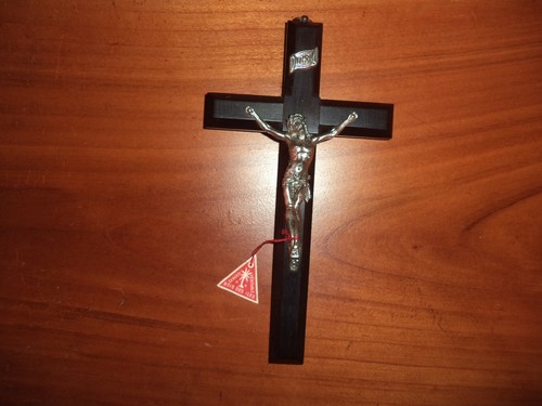 Vintage crucifix mpingo cross - vintage,
