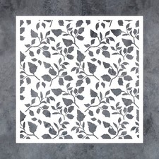 GSS Designs Stencil Foglia Fiorita per Pittura su Legno Tela Carta Tessuto Parete