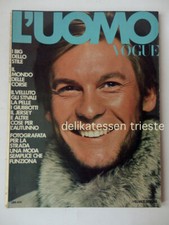 VOGUE Uomo rivista 1970 nr 8 vintage HELMUT BERGER