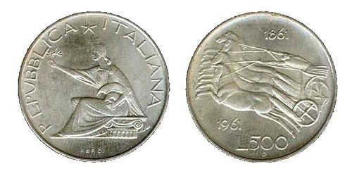 500 lire centenario unita - 500, unita’