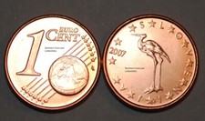 2007 slovenia cent coin - 1, unc