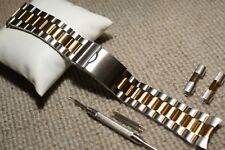 Cinturino Orologio Bracciale President Acciaio Inox 2T 22-26mm Terminali Curvi Dritti