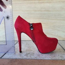 Scarpe da donna eleganti decoltè rosse con tacchi a spillo altissimi sexy 37