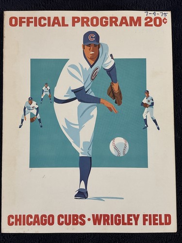 1975 chicago cubs - cubs, program