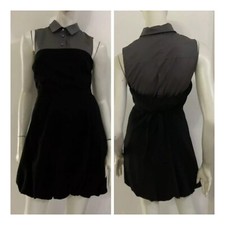 DENNY ROSE Vestito abito camicia nero grigio Tg M