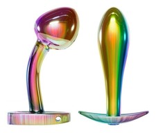 Butt Plug Rainbow Metallo Set
