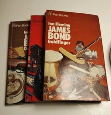 THREE JAMES BOND PAPERBACK BOOKS IAN FLEMING 1974/75