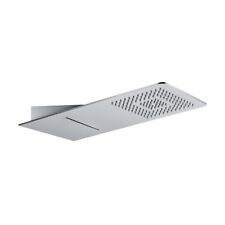 Soffione Doccia a Parete Acciaio Inox Punta Quadrata Con Cascata
