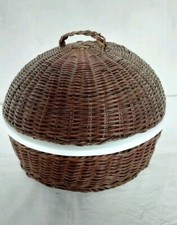 Cestino Porta Pane/Biscotti Mulino Bianco in vimini vintage 