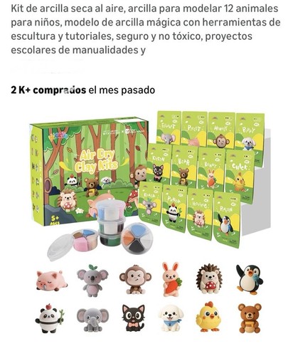 Air dry clay kit - kit,, animals