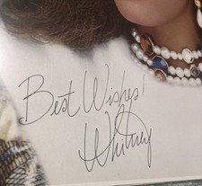 whitney houston autograph Real Handmade Very Rare